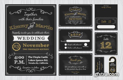 Wedding Invitations design - 12 EPS