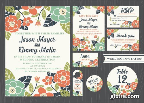 Wedding Invitations design - 12 EPS