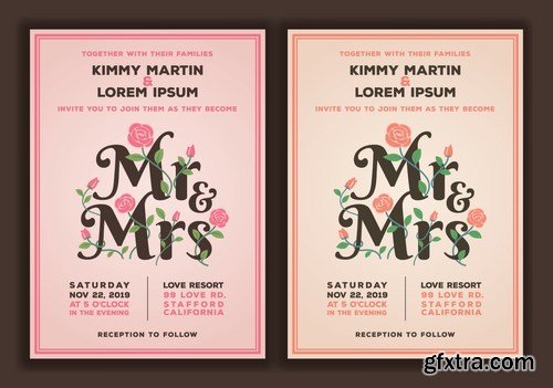 Wedding Invitations design - 12 EPS