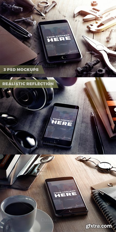 Creativemarket 3 PSD Mock-ups 543546