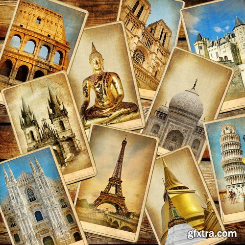 vintage travel collage 12X JPEG