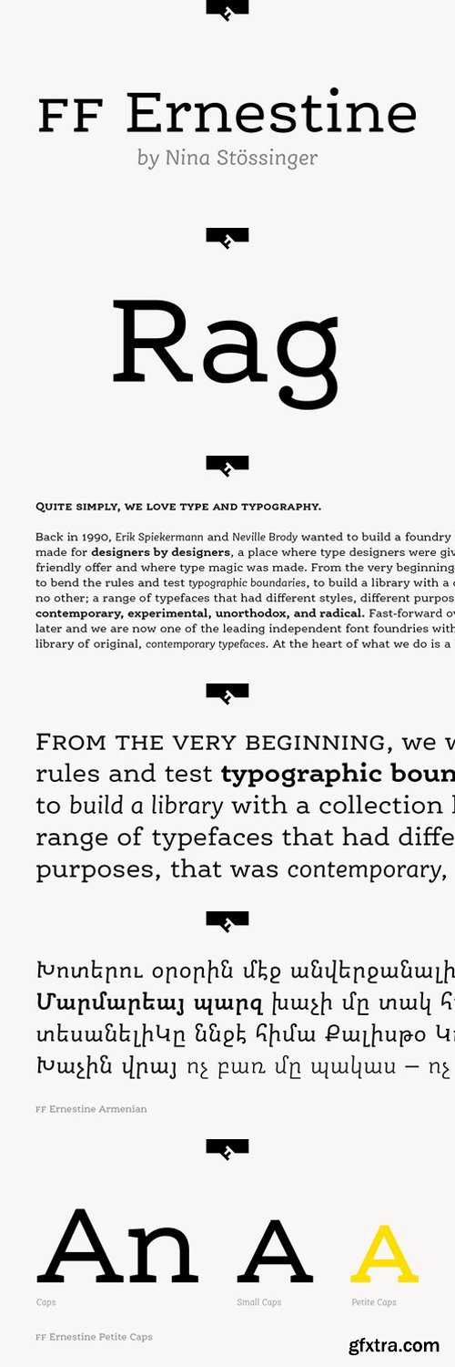 FF Ernestine font family