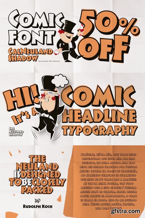 Cal Neuland Shadow font family