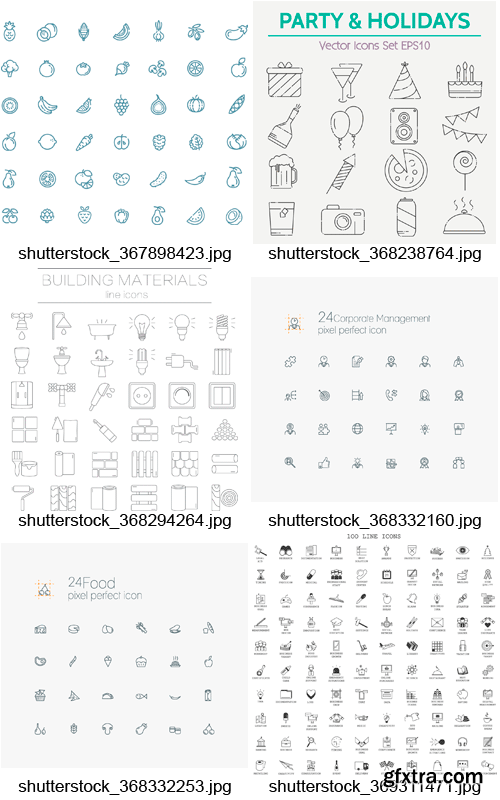 Amazing SS - Thin Line Icons 3, 25xEPS