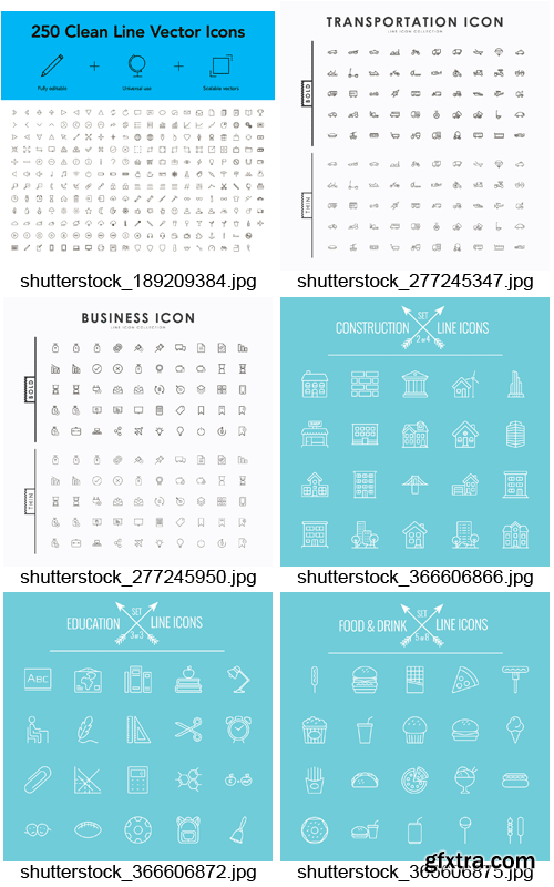 Amazing SS - Thin Line Icons 3, 25xEPS