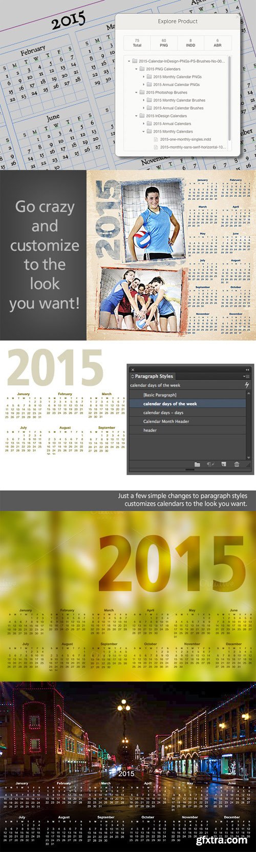 2015 Calendars for Photoshop - CM 12438