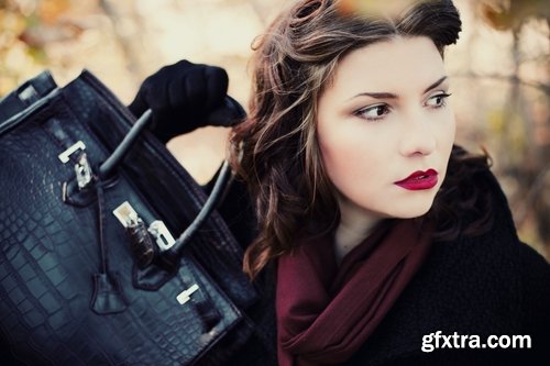 Collection of beautiful girl model woman with bag 25 HQ Jpeg