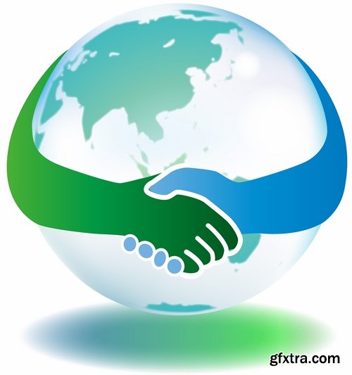 Collection of vector image earth planet Globe earth globe 25 EPS