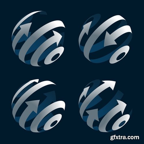 Collection of vector image earth planet Globe earth globe 25 EPS