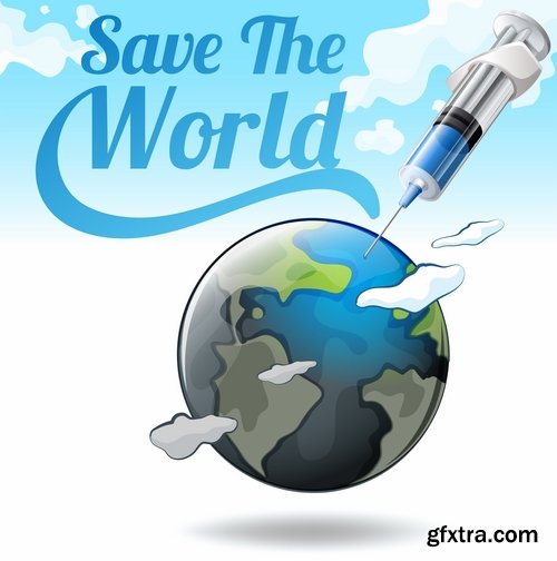 Collection of vector image earth planet Globe earth globe 25 EPS