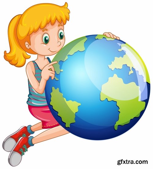 Collection of vector image earth planet Globe earth globe 25 EPS