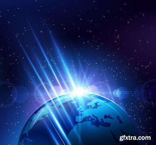 Collection of vector image earth planet Globe earth globe 25 EPS