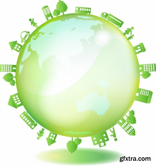 Collection of vector image earth planet Globe earth globe 25 EPS