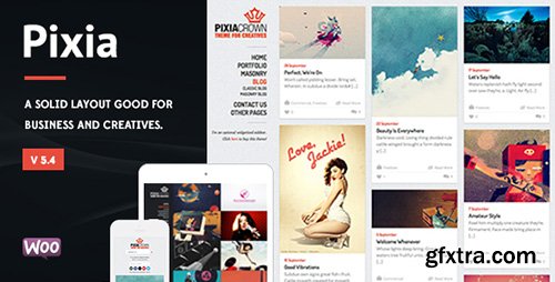 ThemeForest - Pixia v5.4 - Showcase WordPress Theme - 3176317