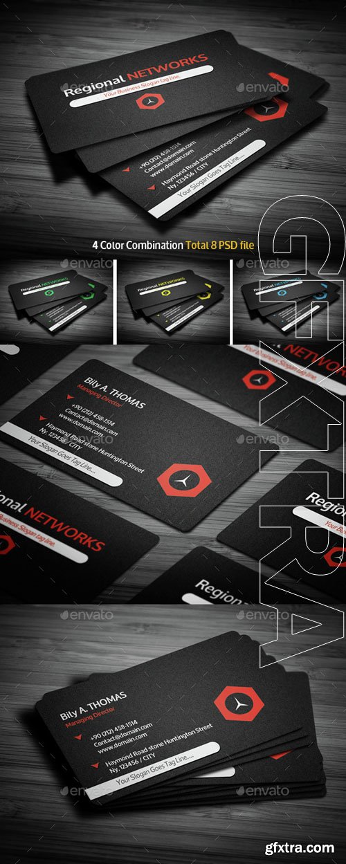 GR - Black Corporate Business Card 14917912