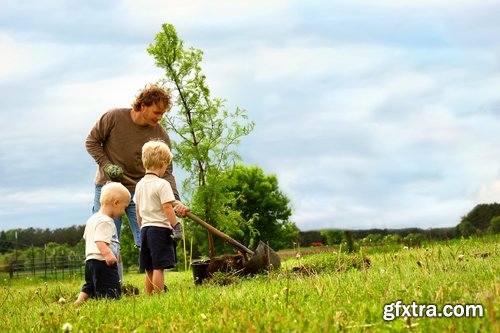 Collection of people planting trees sprout 25 HQ Jpeg