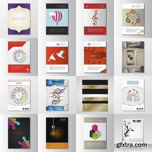 Collection of vector image flyer banner brochure business card 12-25 Eps