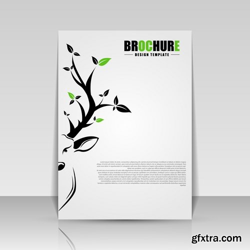 Collection of vector image flyer banner brochure business card 12-25 Eps