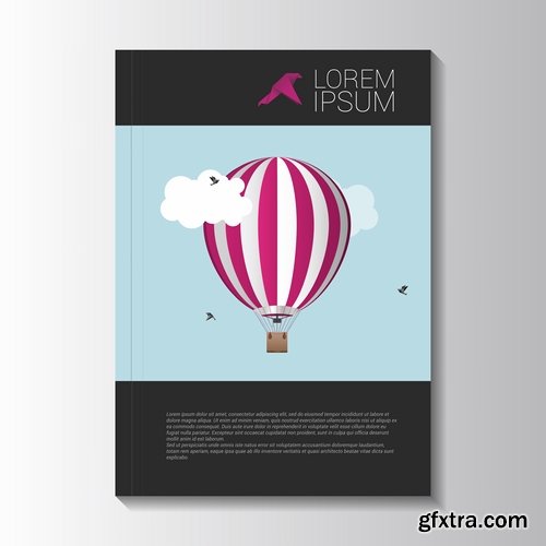 Collection of vector image flyer banner brochure business card 12-25 Eps