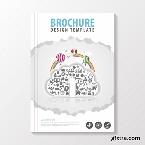 Collection of vector image flyer banner brochure business card 12-25 Eps