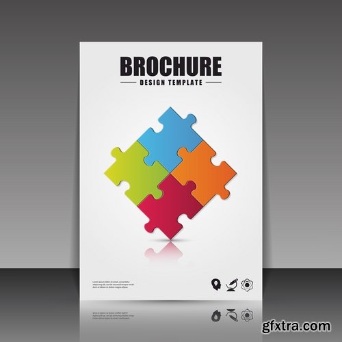 Collection of vector image flyer banner brochure business card 12-25 Eps