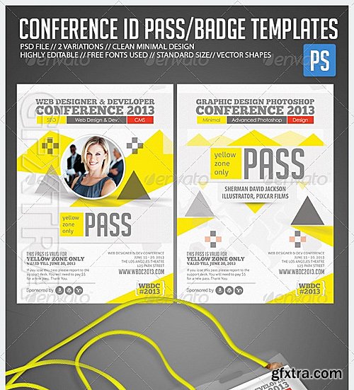 GraphicRiver - Conference Expo & Corporate Pass ID Badge 4888884