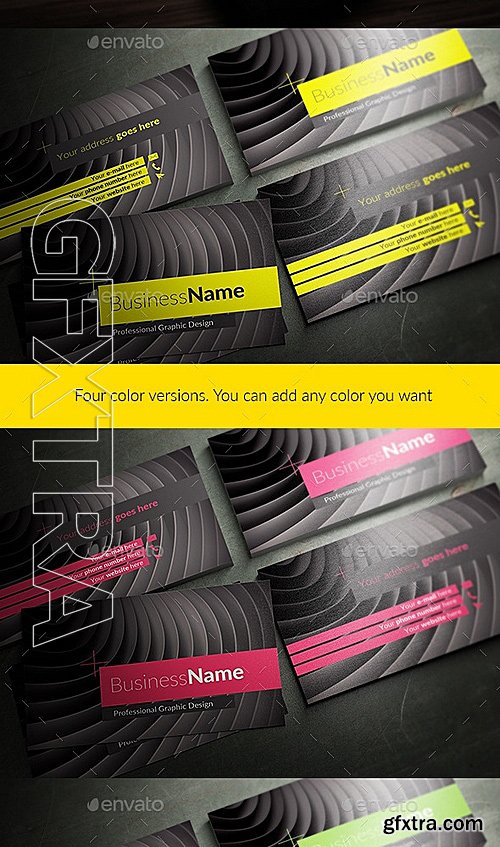 GraphicRiver - CreaHive Business Card four colors 11847175