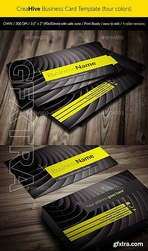 GraphicRiver - CreaHive Business Card four colors 11847175