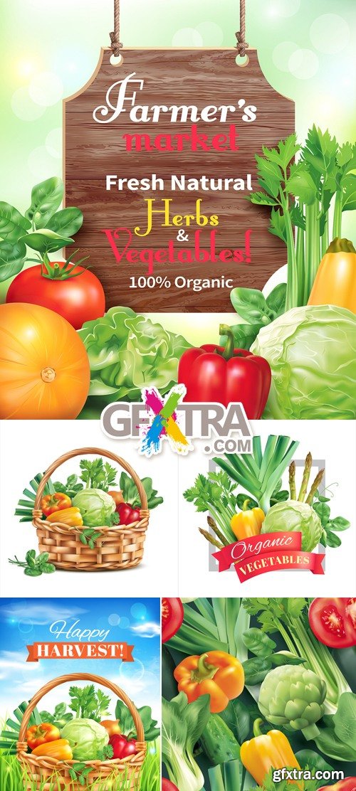 Fresh Farm Products Vector