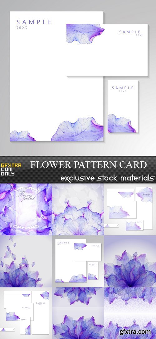 Flower Pattern Card - 9 EPS