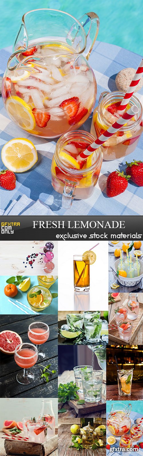 Fresh lemonade, 12 x UHQ JPEG