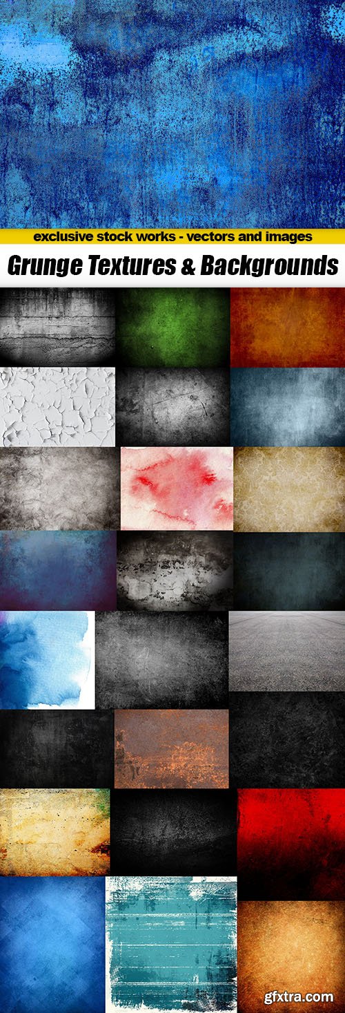 Grunge Textures and Backgrounds - 25xUHQ JPEG