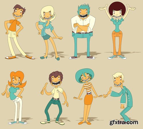 Cartoons People - 21xEPS