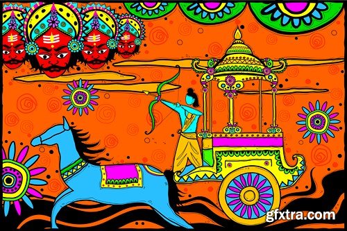 Indian Lifestyle &  Ethnic Illustrations - 25xEPS