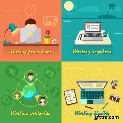 Flat Vector Design 30 - 25xEPS