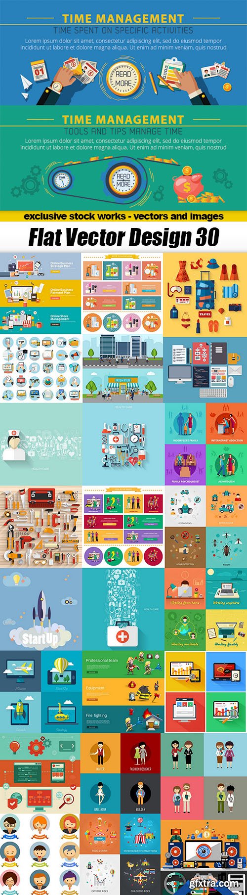 Flat Vector Design 30 - 25xEPS