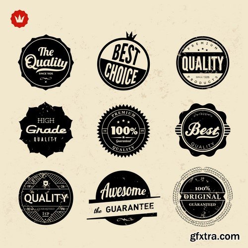 Vintage Style Labels - 10x EPS