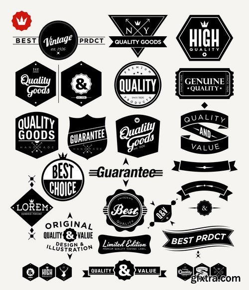 Vintage Style Labels - 10x EPS