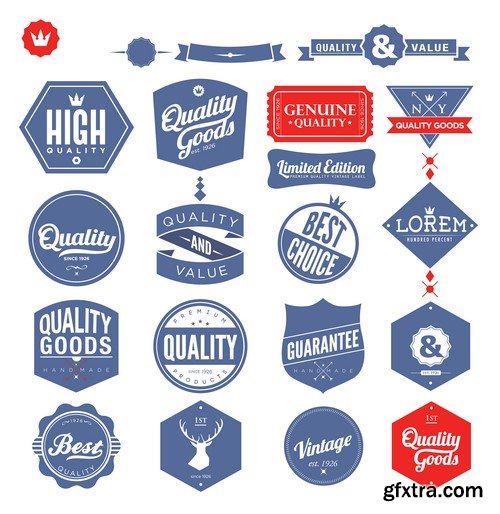 Vintage Style Labels - 10x EPS