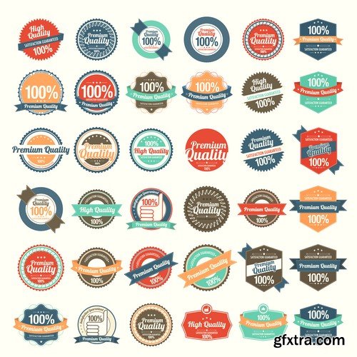 Vintage Style Labels - 10x EPS