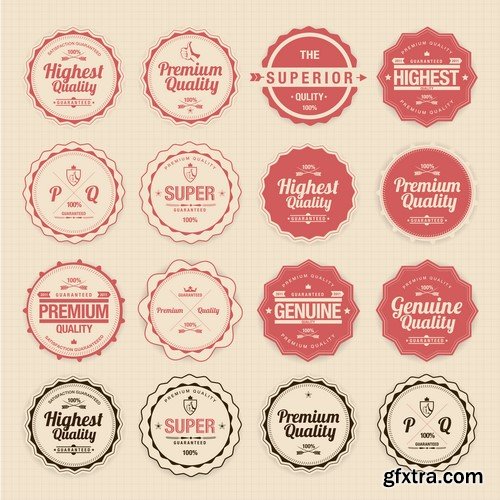 Vintage Style Labels - 10x EPS