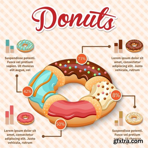 Food Calories Infographics - 15x EPS