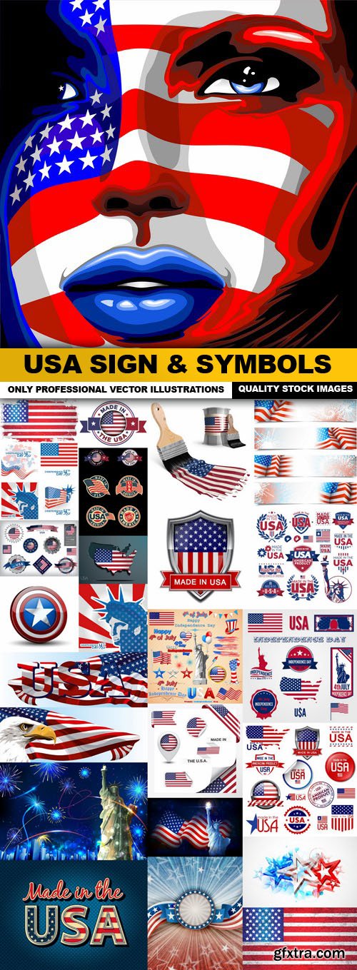 USA Sign &amp; Symbols - 25 Vector