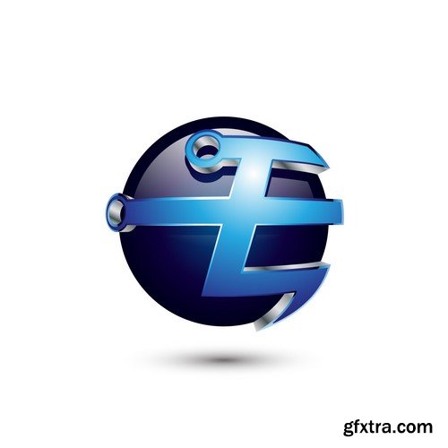 3D Vector Orb Logos - 35x EPS