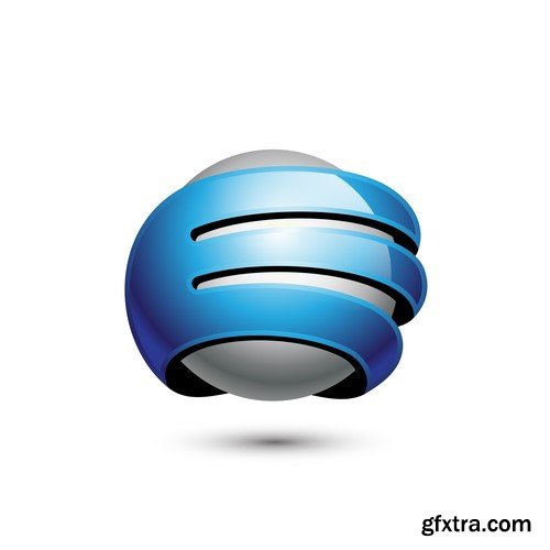 3D Vector Orb Logos - 35x EPS