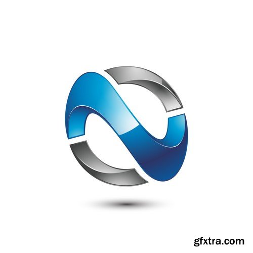 3D Vector Orb Logos - 35x EPS