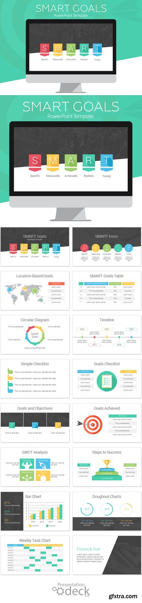 CM - SMART Goals PowerPoint Infographic 538547