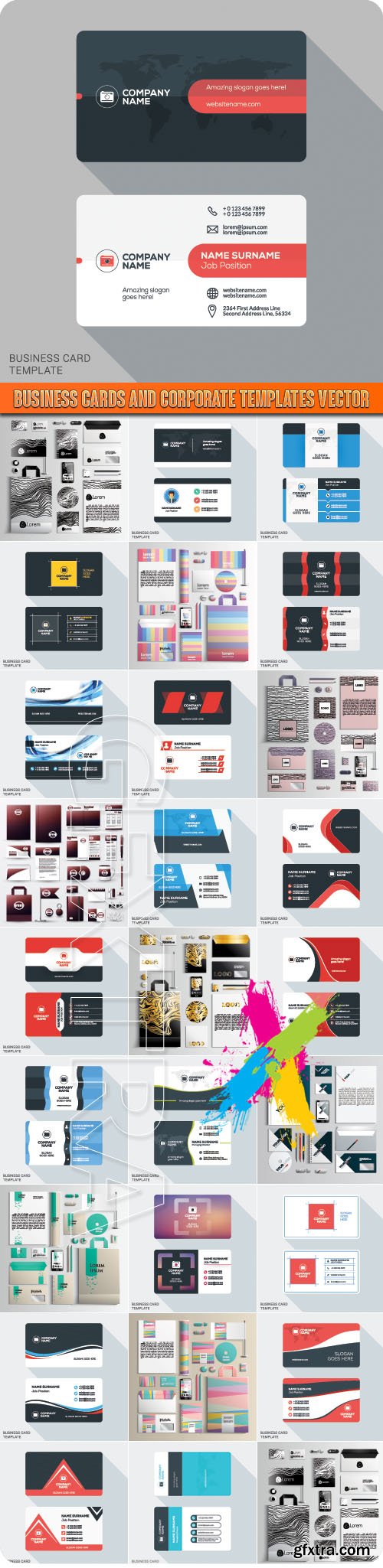Business Cards and Corporate Identity Templates vector