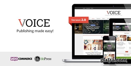 ThemeForest - Voice v2.0 - Clean News Magazine WordPress Theme - 9646105