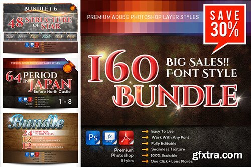 Creativemarket Big SALES!! 160 font styles Bundle 526889